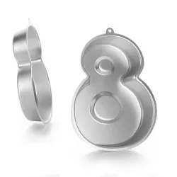 Numbered cake mould - Number: 8