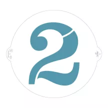 Schablone - Zahl: 2