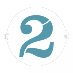 Schablone - Zahl: 2