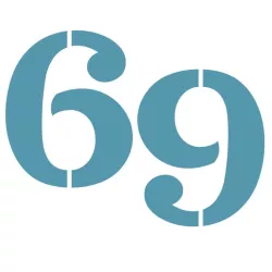 Pochoir - Chiffre: 6 / 9