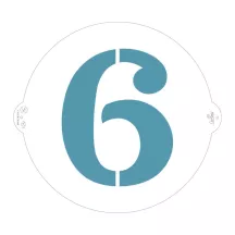 Pochoir - Chiffre: 6 / 9