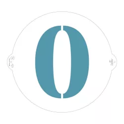Pochoir - Chiffre: 0