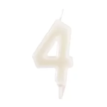 Fluorescent white candle Number 4