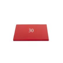 Rote Tortenplatte - Quadrat 30 cm