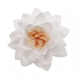 Lotus flowers made from white edible paper