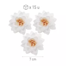 Lotus flowers made from white edible paper