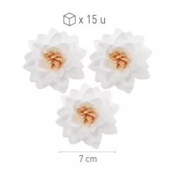 Lotus flowers made from white edible paper