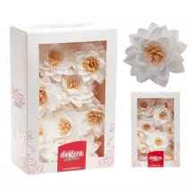 Lotus flowers made from white edible paper