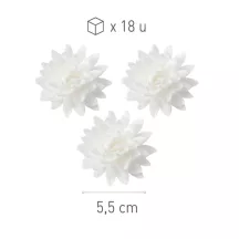 Chrysanthemums made of edible paper Ø 5.5 cm, white