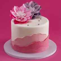 Ninfea grande di carta commestibile, rosa