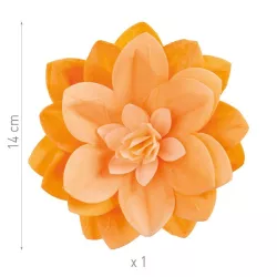 Large water lily made of edible paper, orange