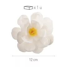 White flower made of edible paper, Ø 12 cm