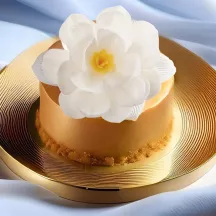 White flower made of edible paper, Ø 12 cm