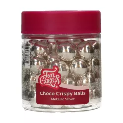 Silberne Schoko Crispy Perlen