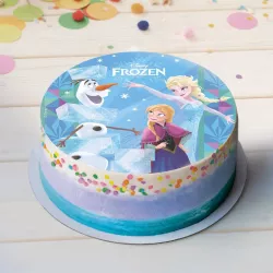 Frozen edible paper disk with Olaf