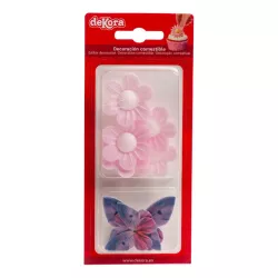 Esspapier Schmetterlinge und Blumen