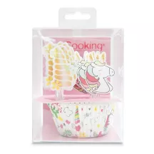 Moule à cupcakes licorne avec toppers, 24 pièces