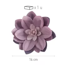 Large water lily made of edible paper, purple