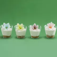 Piccoli fiori colorati in carta commestibile Ø 3,5 cm