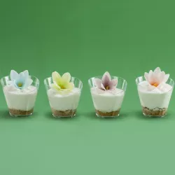 Petites fleurs colorées en papier comestible Ø 3.5 cm