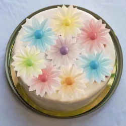 Pâquerettes colorées en papier alimentaire, Ø 7 cm