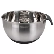 Mixing bowl 20 cm stainless steel with handle and silicone base – for creams, icings and bain-marie | Cakelicious