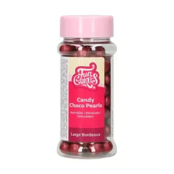 Perles "bordeaux" en chocolat