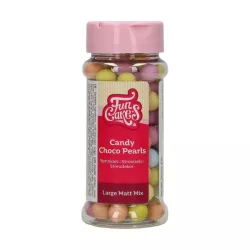 Pearls "matt multicoloured" in chocolate