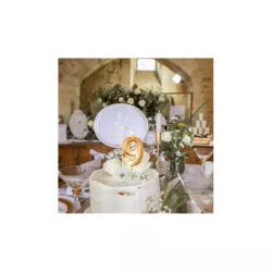 Grande bougie dorée - Chiffre: 9