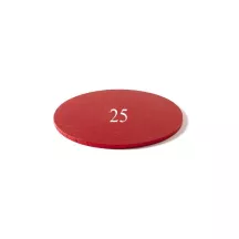 Red Cake board - round 25 cm