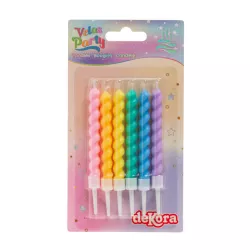 Bougies twistet colorées