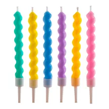 Candele colorate a spirale