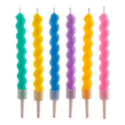 Candele colorate a spirale