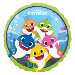 Baby Shark foil balloon round, Ø 43 cm