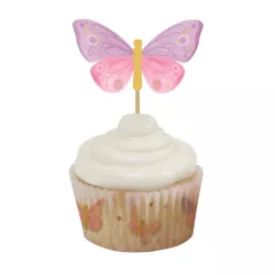 12 Butterflies cake toppers