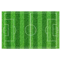 Fussballfeld aus Fondantpapier