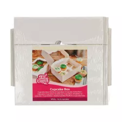 3 weisse Cupcake Schachteln für 6 Muffins