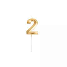 Candela grande dorata - Numero: 2