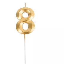 Grande candela dorata - Numero: 8