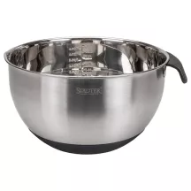 Mixing bowl 24 cm stainless steel with handle and silicone base – for creams, icings and bain-marie | Cakelicious