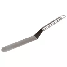 Spatule coudée inox 32,5 cm – outil précis pour les glaçages de tartes, garnitures et travaux au chocolat | Cakelicious