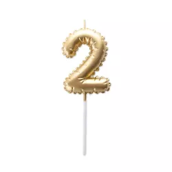 Candela palloncino d'oro numero 2