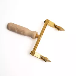 Smooth ground double dough wheel, adjustable