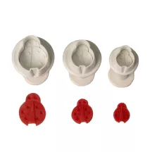 Set d'emporte-pièces coccinelle, 3 pièces