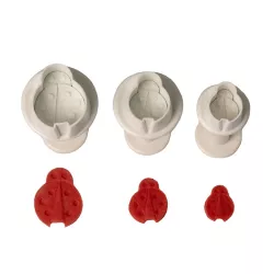 Set d'emporte-pièces coccinelle, 3 pièces