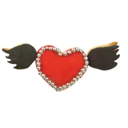 Stainless steel cookie cutter heart with wings
