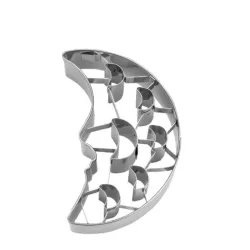 Cookie cutter half moon with small moons 8 x 4.5 cm