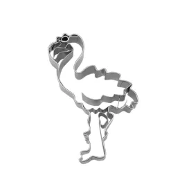 Flamingo cookie cutter 7.5 cm, stainless steel