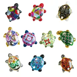 Figurines de roi en porcelaine Tortues, set de 10 pièces