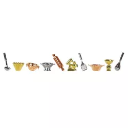 Porcelain patisserie king figurines, set of 10 pieces